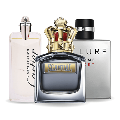 Set di 3 Profumi Allure homme sport, Scandal e Déclaration 100ml