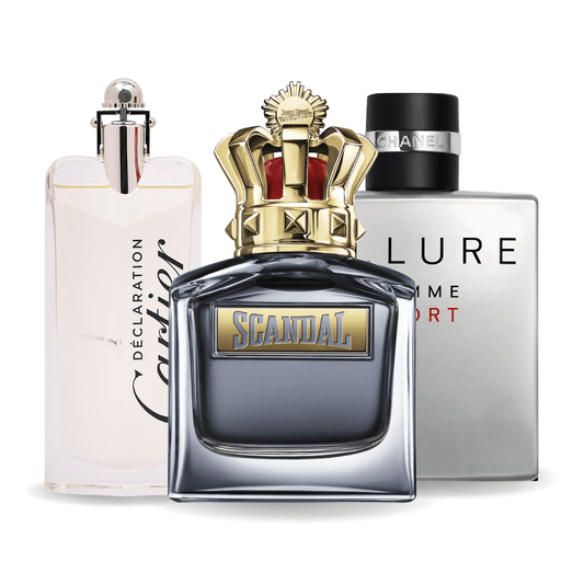 Set di 3 Profumi Allure homme sport, Scandal e Déclaration 100ml